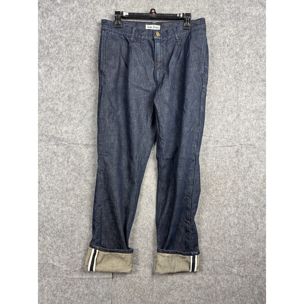 Acne Studio Jeans Men's 50 (FITS 32 x 32) Blue Fantastic Man SELVEDGE